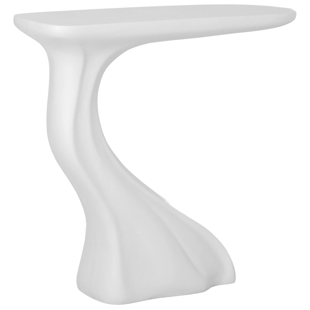Mobile da ingresso in legno bianco e metallo 98x26x85h cm