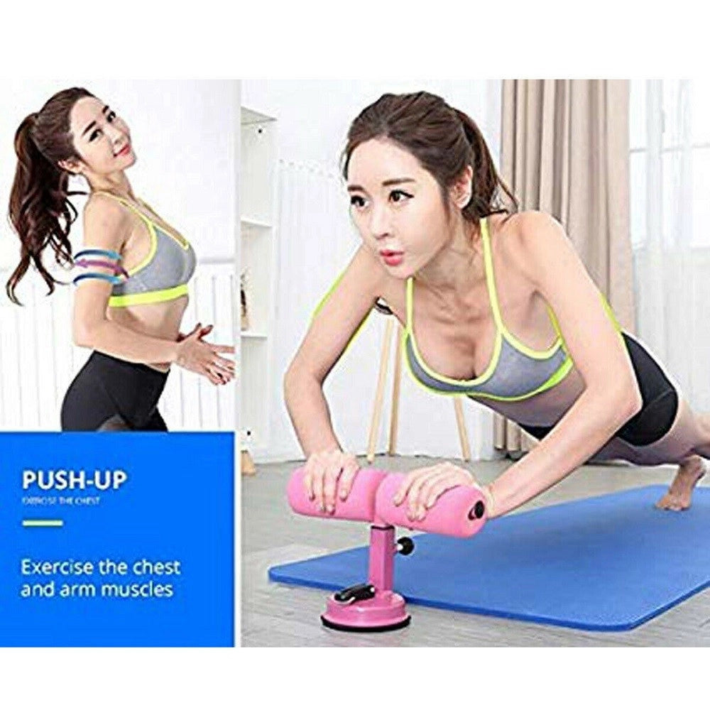 Trade Shop - Attrezzo Per Addominali Fitness Ventosa Sport Spugna Caviglie Curl Push Up Sit -