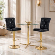 SEDIA Set da 2 pezzi Nero PVC effetto pelle di coccodrillo