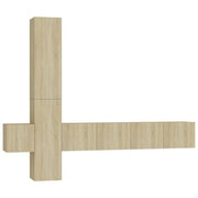 Set di mobili da 5 pezzi tra cui armadio credenza mobile porta TV soggiorno/camera da letto/salotto legno ingegnerizzato rovere Sonoma marrone 02_0024970