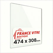 474 x 308 x 4 mm - Vetro per stufa a legna - vetro camino di ricambio - vetro per caminetto resistente al fuoco - France Vitre