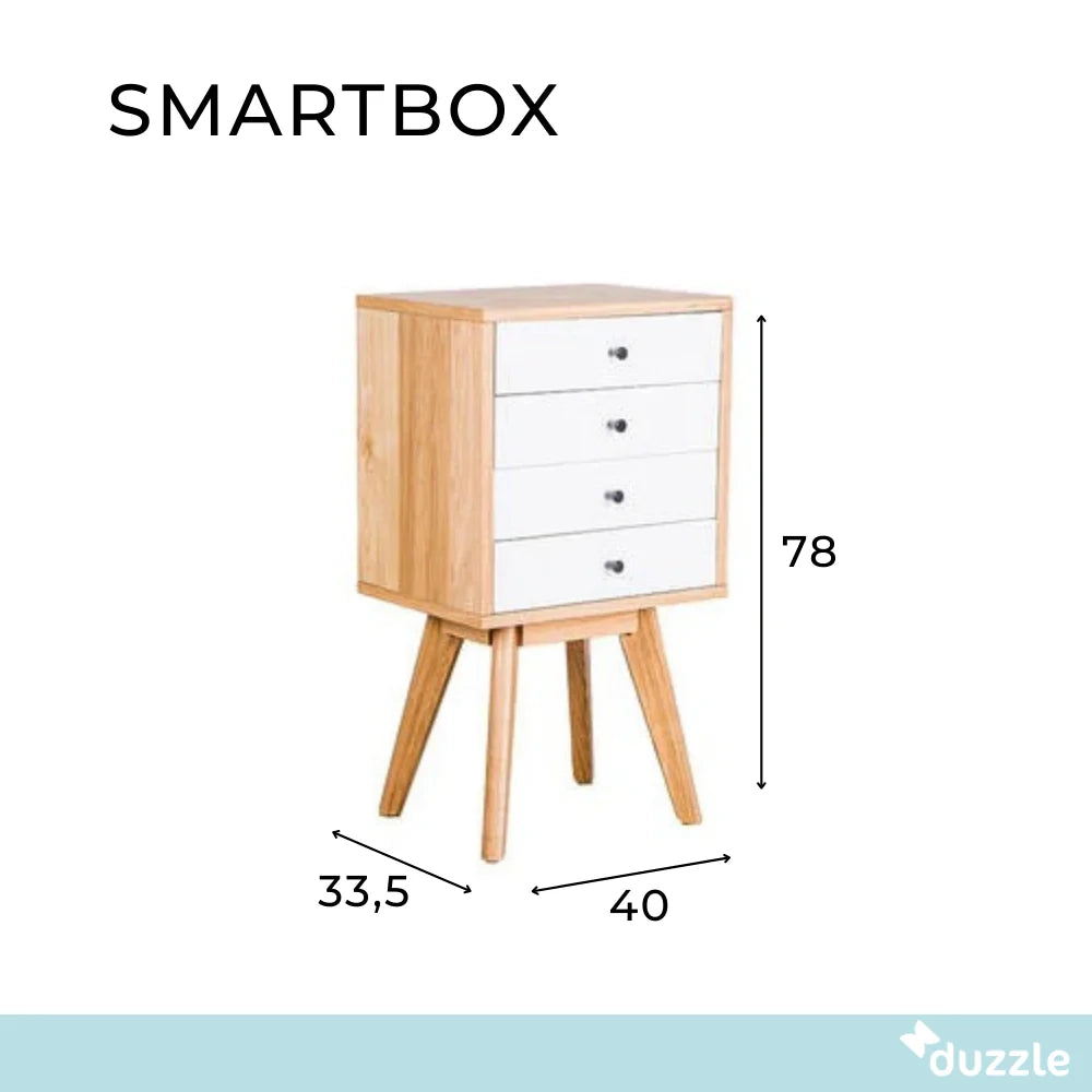 Cassettiera salvaspazio Smartbox 4 cassetti | Duzzle