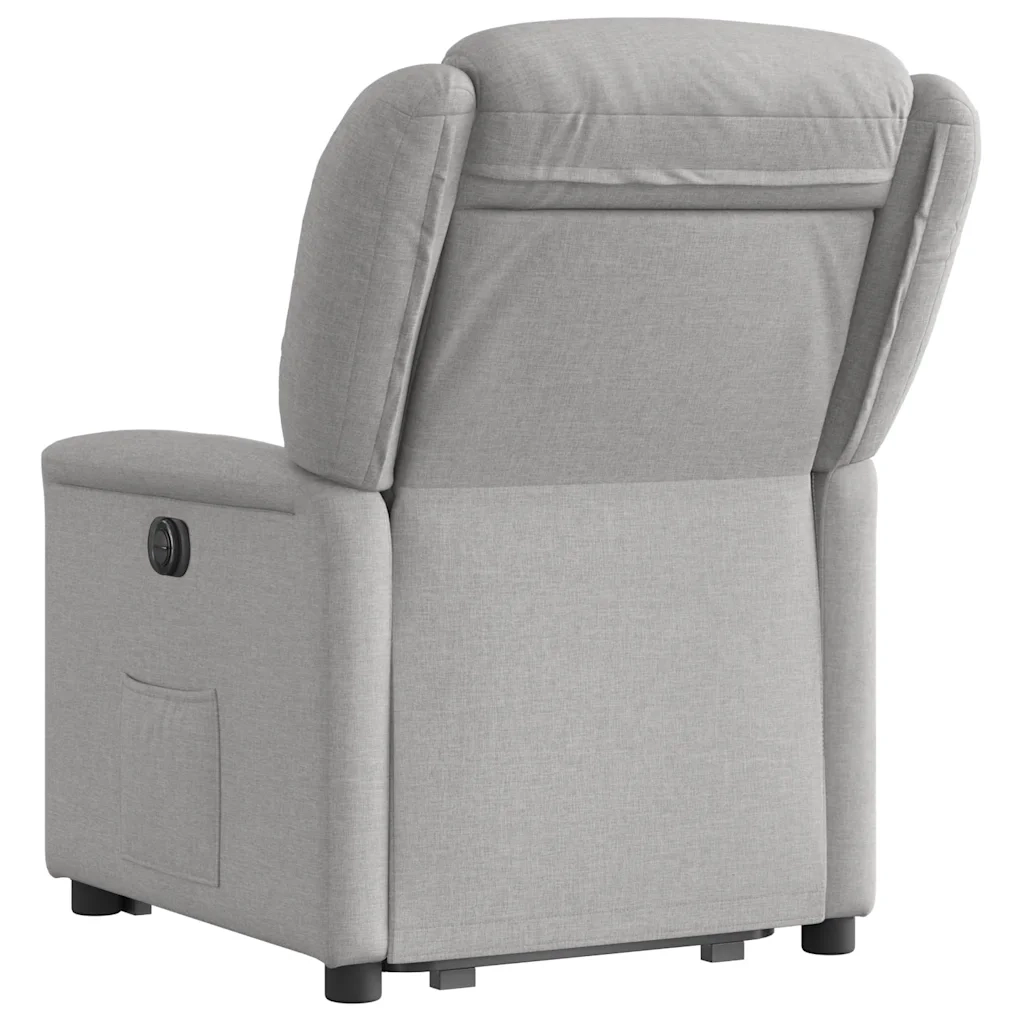 Poltrona Alzapersona Reclinabile Grigio Nuvola in Tessuto 3303203