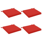 Cuscini per Sedia in 4 Pezzi SOEST 4 pz 100% Poliestere Rosso 944378