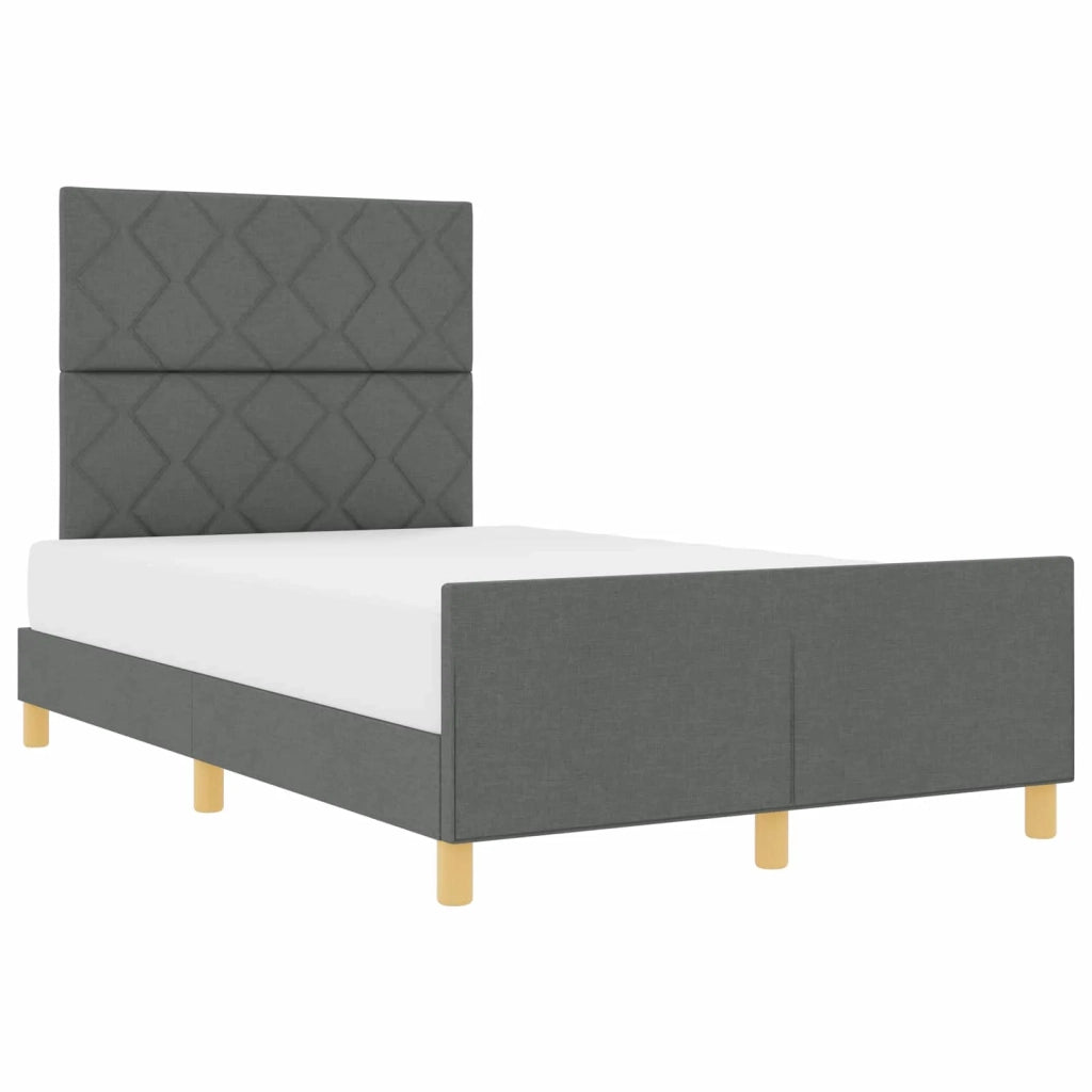 Struttura del letto Grigio scuro 120 x 200 cm Tessuto 3344796