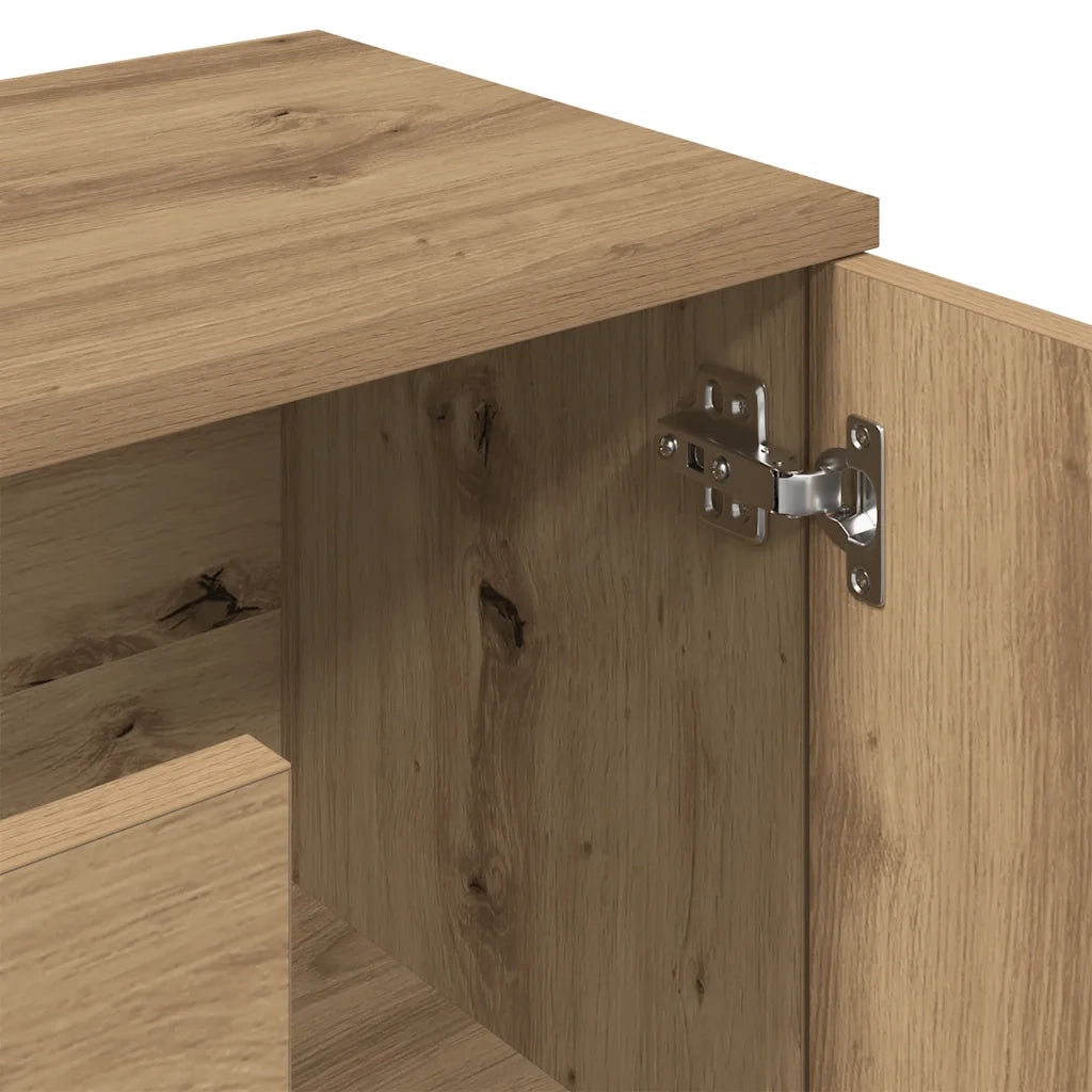 vidaXL Credenza Rovere Artigianale 90x29,5x65 cm in Legno Multistrato