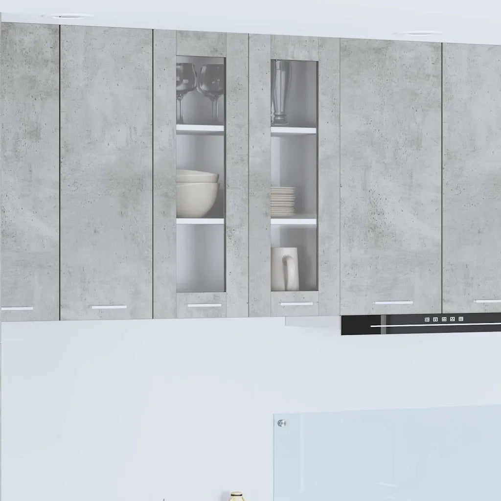 Armadio pensile con porta Grigio cemento 60 x 31 x 80 cm 884317