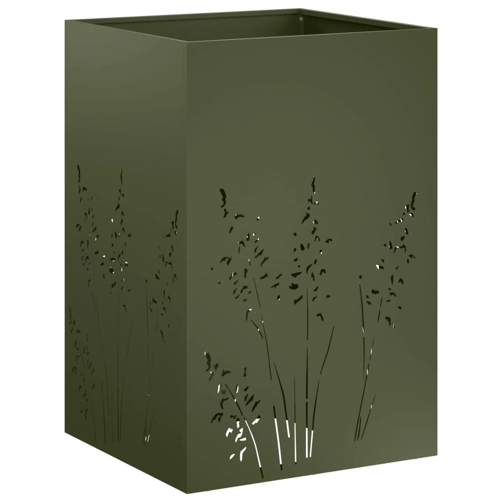 Vaso da giardino 2 pz Verde Oliva 50 x 50 x 75 cm 8005771