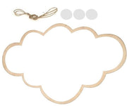 Specchio Decorativo per Bambino - 38 x 25 cm - Materiale Acrilico - Peso Leggero - Nuovo 100% - Specchio Decorativo per Camera da Bambino con Disegno di Nuvole