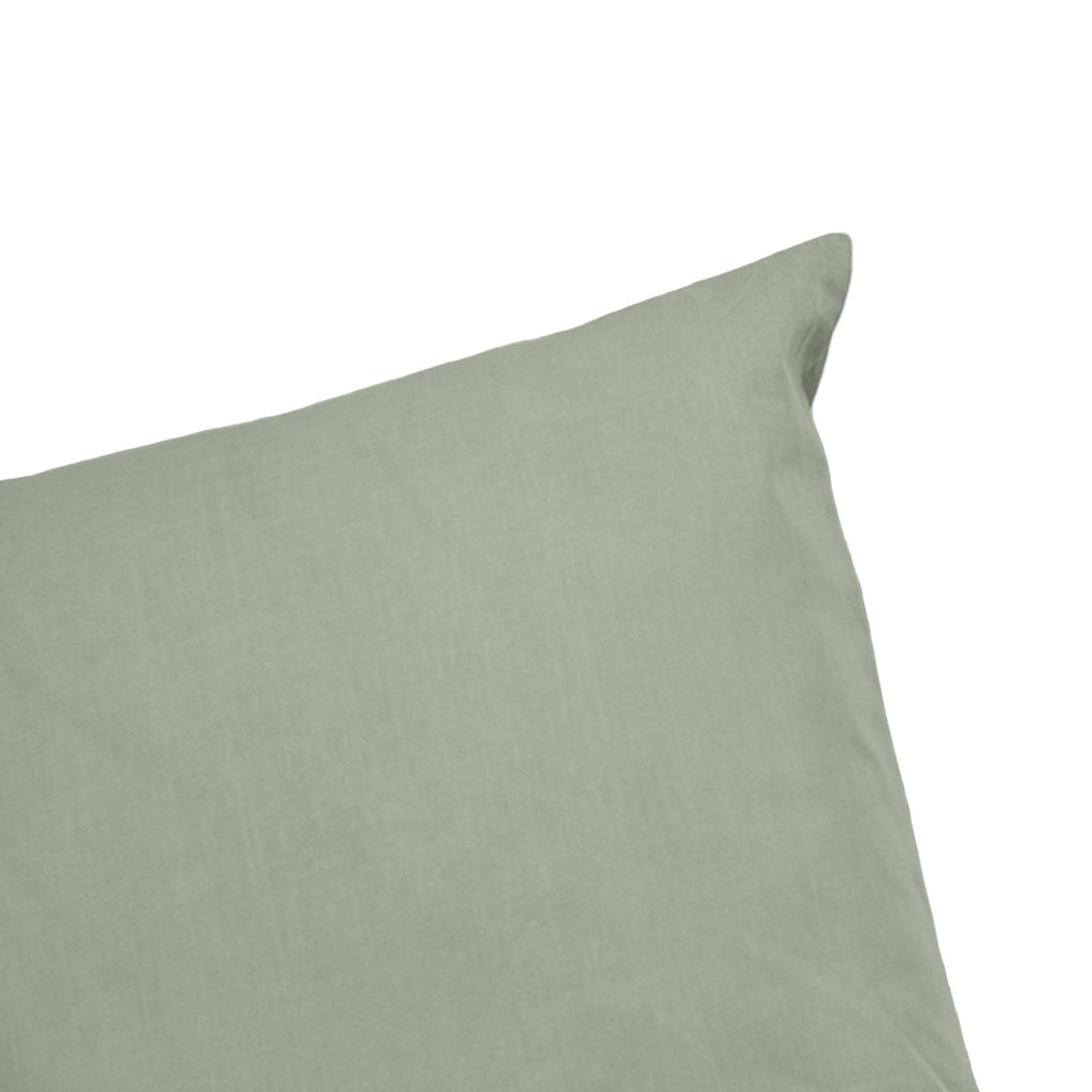 Set biancheria da letto in cotone verde salvia, 2 posti
