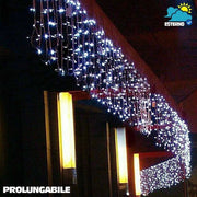 Trade Shop - Tenda Cascata Luminosa Bianco Freddo 250 X 75 Cm Prolungabile Fino A 50mt 126led -