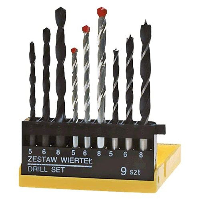 Topex 60h009 assortimento di pun unte (metallica cemento legno) 9