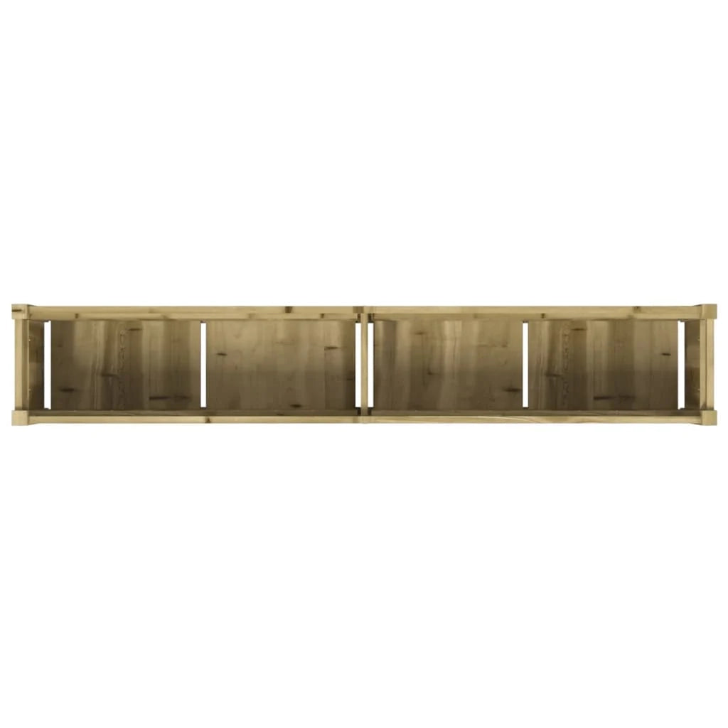 Fioriera rialzata per piante e fiori terrazza giardino 180 x 31 x 31 cm legno di pino impregnato marrone 02_0037469
