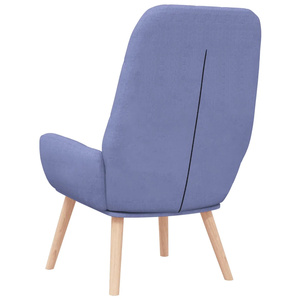 vidaXL Sedia Relax Blu Jeans in Tessuto
