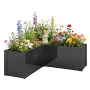 Letto da giardino in metallo ¨C Zephmum ¨C Grigio antracite 150x150x55 cm