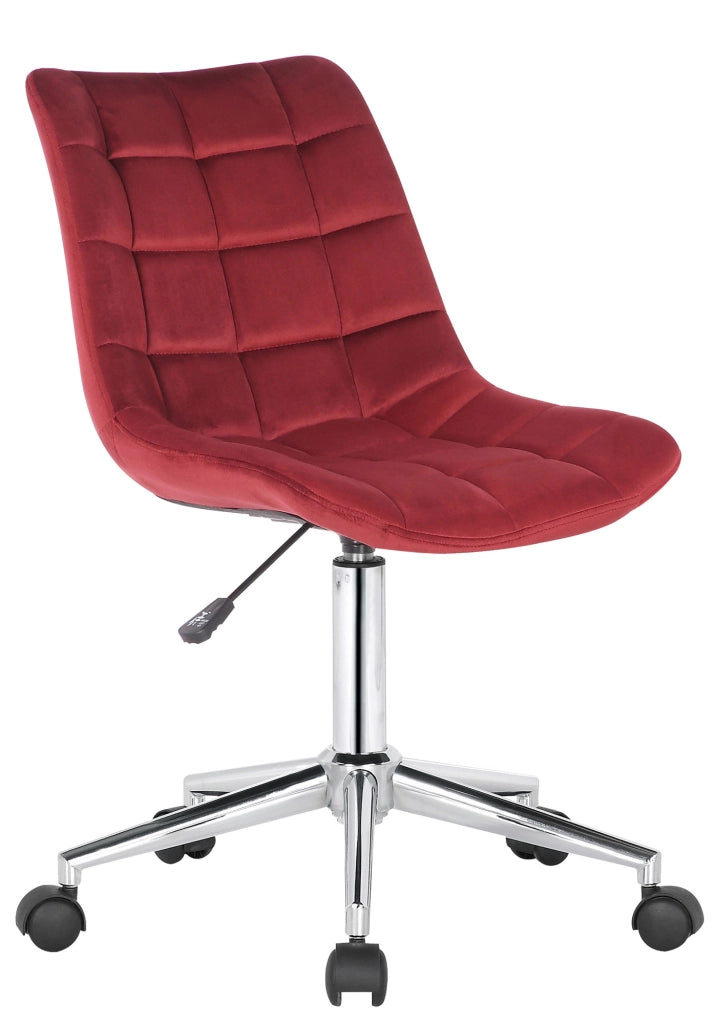 Sedia da ufficio Medford in velluto rosso