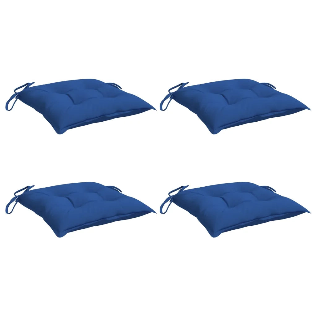 Cuscini per Sedia 4 pz Blu 40x40x7 cm in Tessuto Oxford
