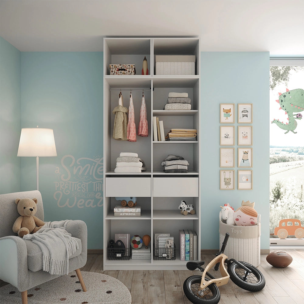 Armadio Elmo Bianco 50 x 40 cm Set di 3 Vicco