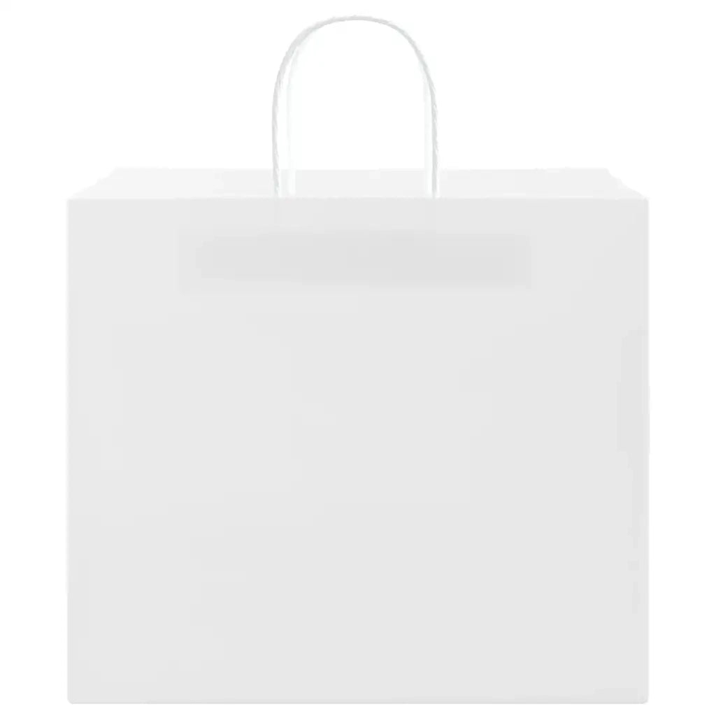 vidaXL Sacchetti di Carta 250 pz con Manici Bianchi 32x22x28 cm