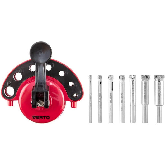 Topex 60h840 frese diamantate 4- 4-12 mm con guida, set 8 pz ds