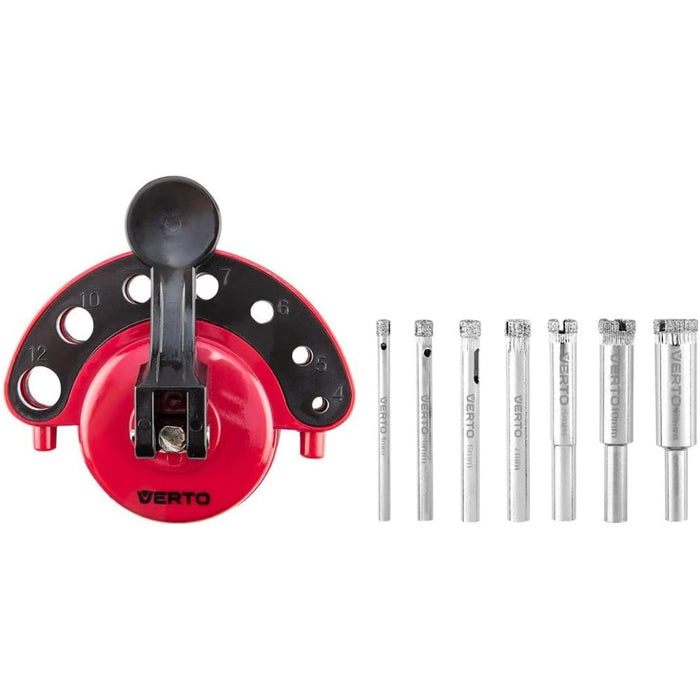 Topex 60h840 frese diamantate 4- 4-12 mm con guida, set 8 pz ds