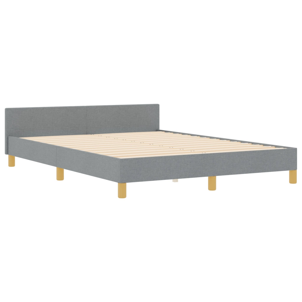 Struttura Letto Grigio Chiaro 140x200 cm Tessuto