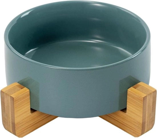 Ciotola per Cani in Ceramica - Bamboo Standard - Per Grandi Cani - 1800 ml - Verde Scuro