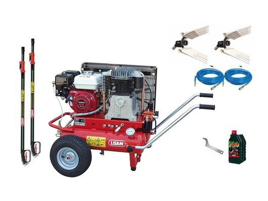 Kit olive 2 operatori Lisam Professional LM200 compressore Honda 2 abbacchiatori