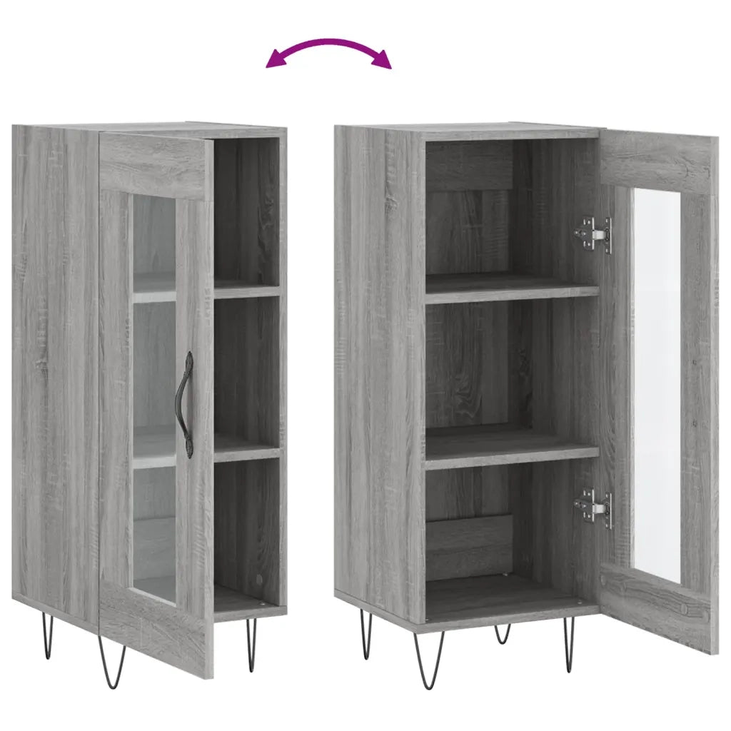 Credenza-Buffet-Armadio da cucina Grigio Sonoma 34,5x34x90 cm in Legno Multistrato 518142
