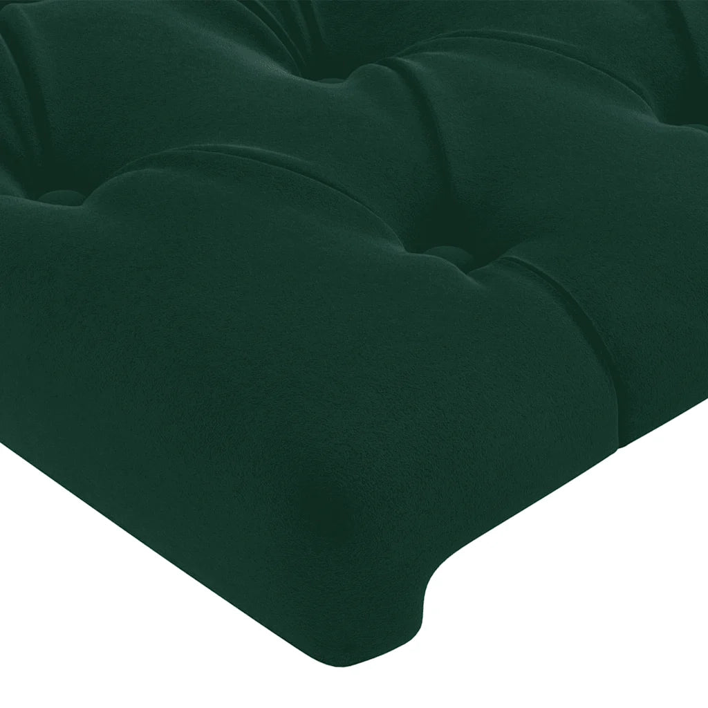 Testiera Verde Scuro 200x7x118/128 cm Velluto 3116737