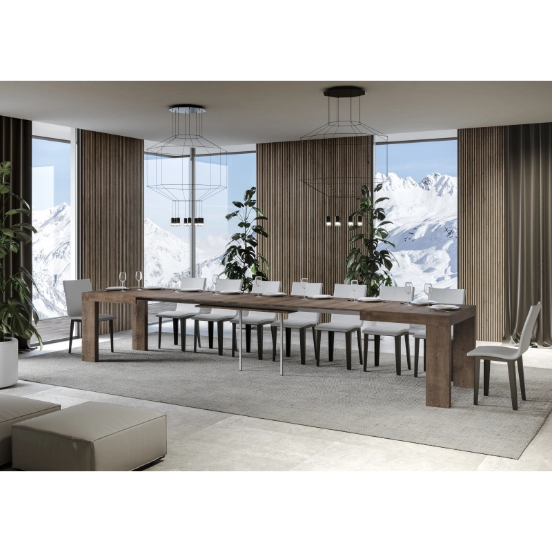 Tavolo allungabile 90x160/420 cm Roxell - Noce