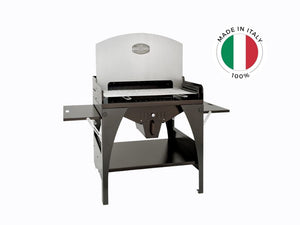 Barbecue a carbone o legna Maxi Rossofuoco 2 piani laterali