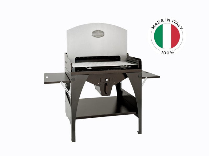 Barbecue a carbone o legna Maxi Rossofuoco 2 piani laterali