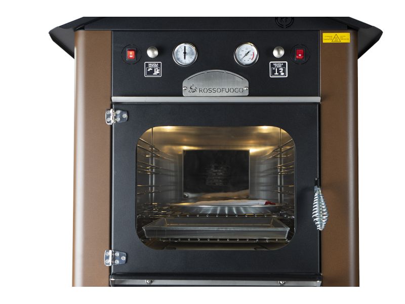 Forno a legna da esterno Raggio 80 marrone Rossofuoco con carrello