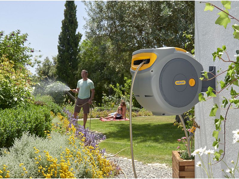 Avvolgitore Automatico Tubo Acqua Hozelock Auto Reel Flowmax tubo 30 mt diametro 15mm