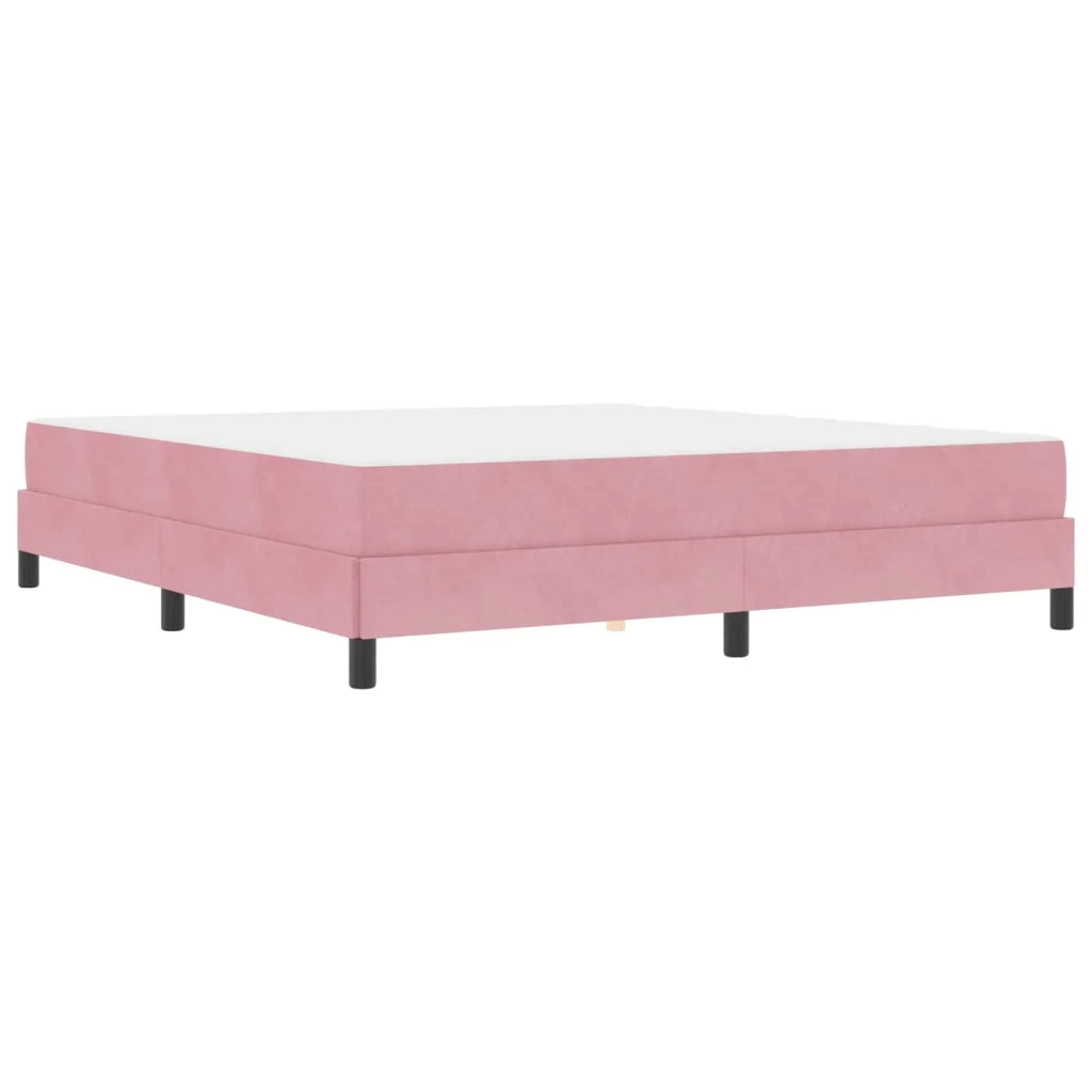 Letto a molle con materasso Rosa 180 x 200 cm Tessuto 3398712