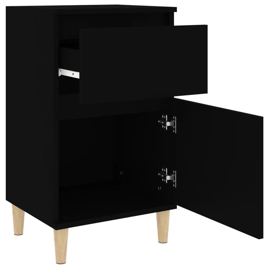 Comodino Nero 40x35x70 cm 819694