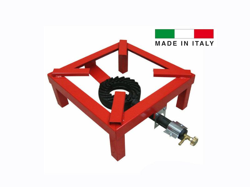 Fornello bruciatore a gas Palumbo BruciapiA~¹ 40cm con rubinetto di regolazione