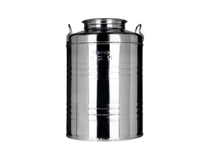 Contenitore inox per olio Minox fusto graffato da 50lt con tappo a vite