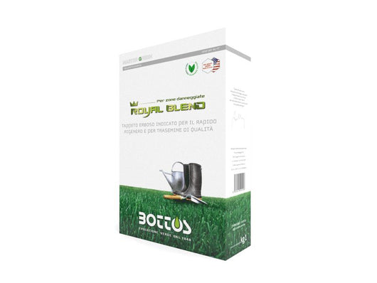 Tappeto erboso per zone danneggiate Royal Blend Bottos 1Kg per rapido rigenero
