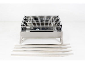 Barbecue a carbone Lisa Etna portatile in acciaio inox