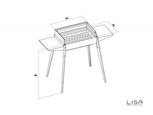Barbecue a carbone Lisa Etna portatile in acciaio inox