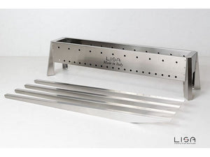 Barbecue a carbone per arrosticini Lisa Miami 800 in acciaio inox