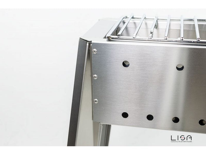 Barbecue a carbone per arrosticini Lisa Miami 1500 in acciaio inox