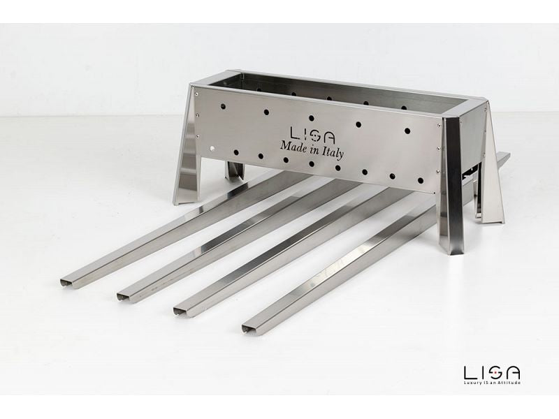 Barbecue a carbone per arrosticini Lisa Miami 500 in acciaio inox