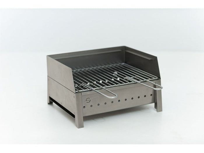 Barbecue a carbone Lisa Vesuvio 40x30 portatile in ferro laminato