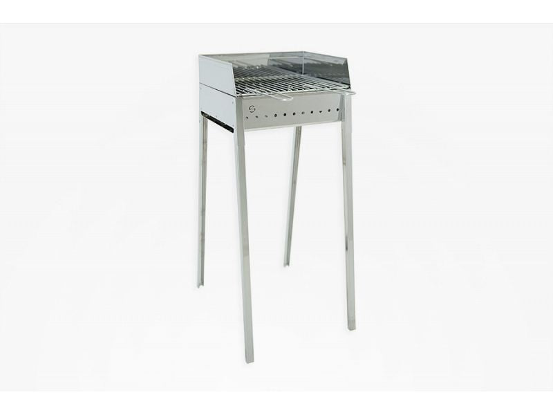 Barbecue a carbone Lisa Stromboli 40x30 portatile in acciaio inox