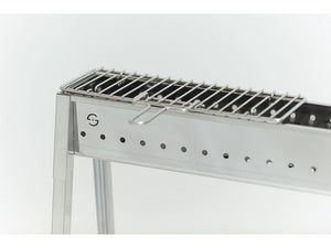 Barbecue a carbone per arrosticini Lisa Milano 100 in acciaio inox