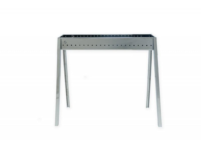 Barbecue a carbone per arrosticini Lisa Milano Grill 80+40 in acciaio inox
