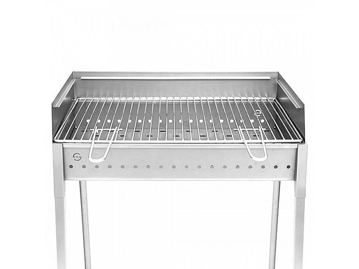 Barbecue a carbone Lisa Stromboli 60x40 portatile in acciaio inox
